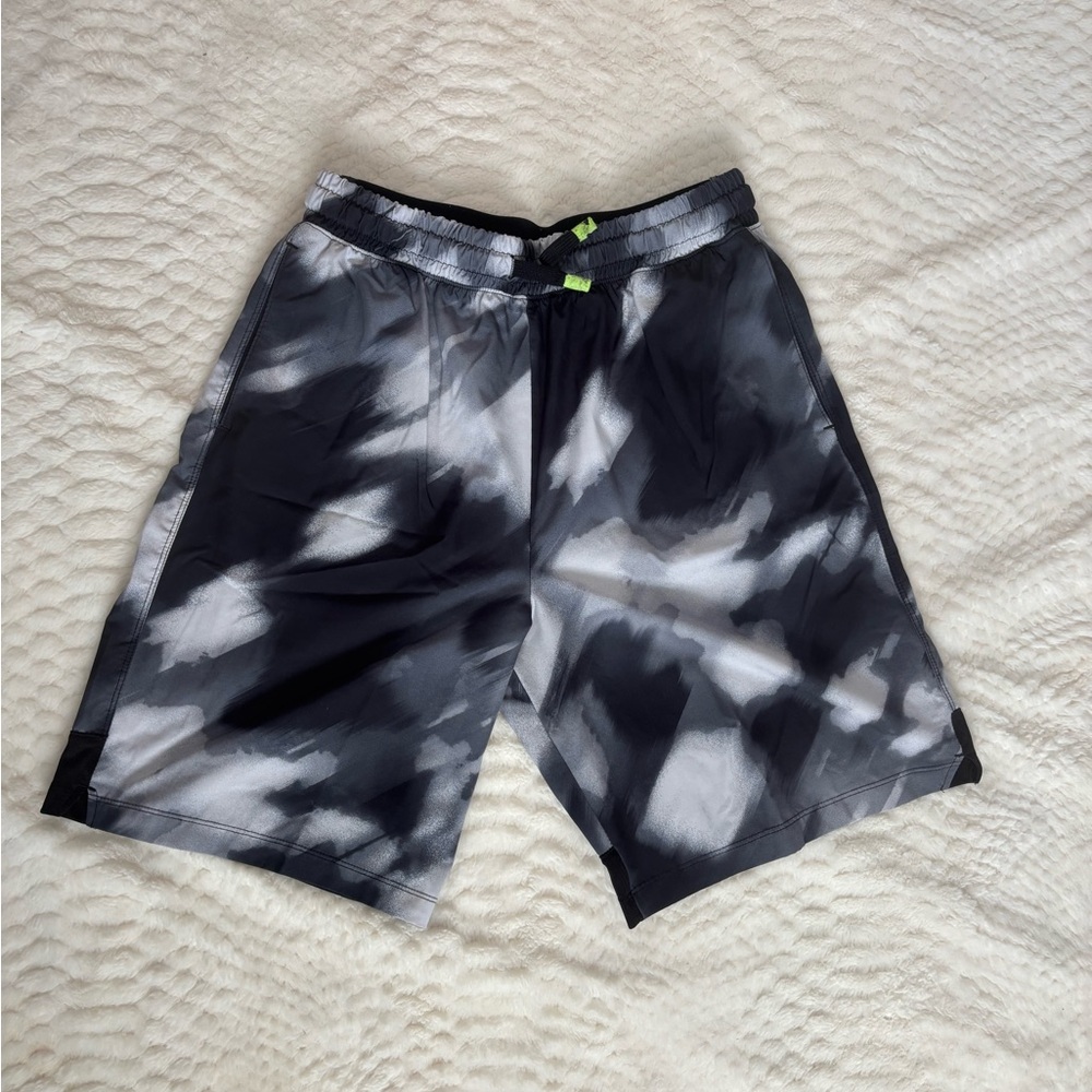 Kids Black and White Tie-Dye Shorts